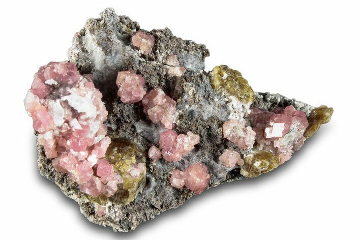 Raspberry Garnets (Rosolite) and Vesuvianite in Matrix - Mexico #281540